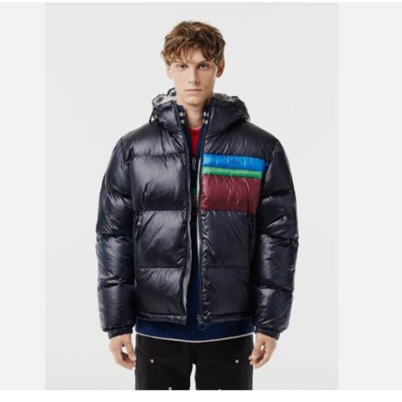 Lacoste Reversible Colorblock Accent Down Jacket Men's Size M/52 $450 Puffer - Picture 4 of 15